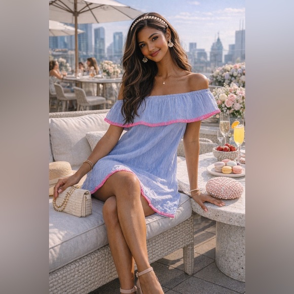 Lilly Pulitzer Dresses & Skirts - Lilly Pulitzer Off-The-Shoulder Dress – Size XS 💙